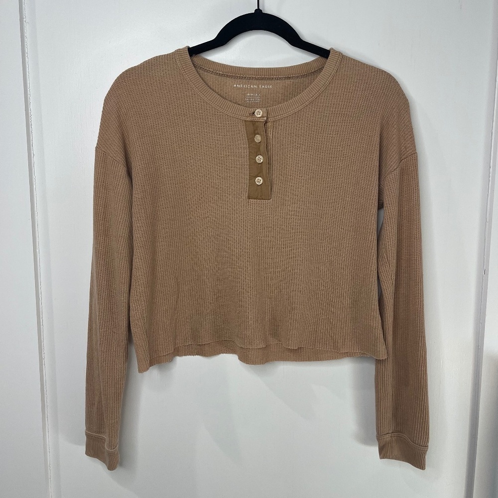 American Eagle Waffle Knit Crop Top size‎ XS